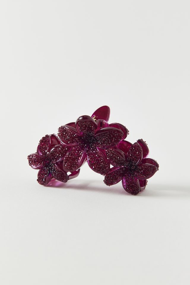 Aria Glitter Flower Claw Clip #1