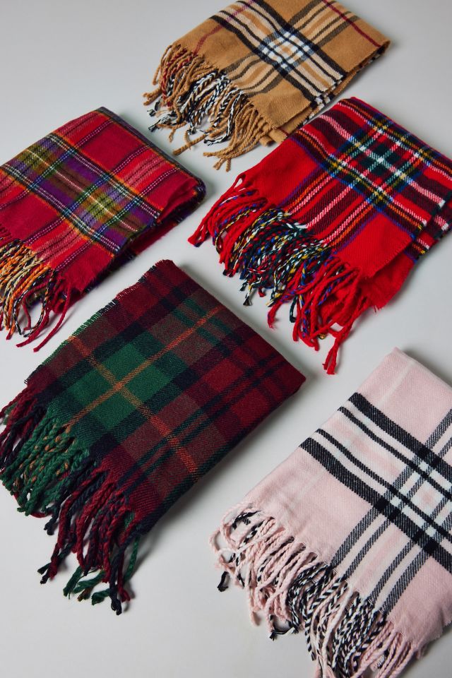 Foulard à Carreaux Vintage By UO avec Franges #1