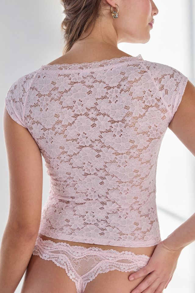 Out From Under Lace Boatneck Tee #3