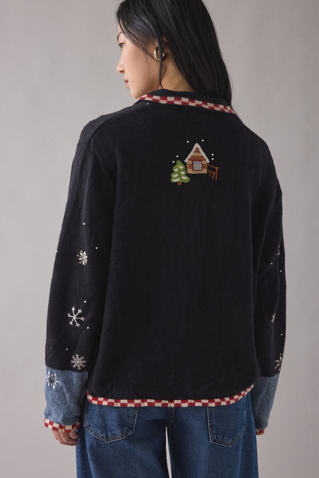 Vintage By UO Christmas Cardigan Sweater #2