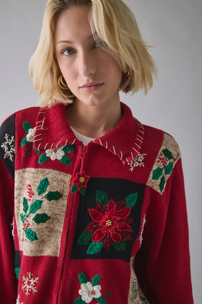white christmas dresses Tipsy Elves Women's Red Reindeer Sweater Dress main image 0