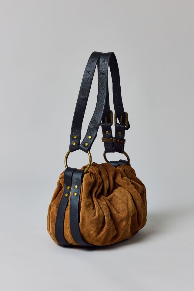 Vintage By Thrift Like A Girl Scrunch Suede Shoulder Bag #1