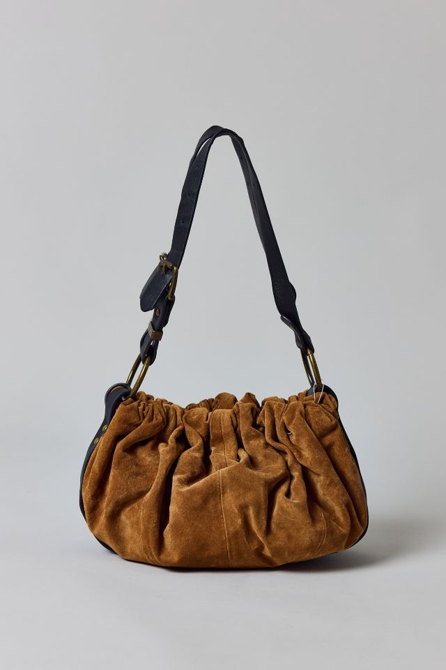 Vintage By Thrift Like A Girl Scrunch Suede Shoulder Bag #2