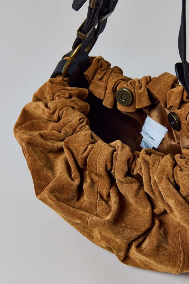 Vintage By Thrift Like A Girl Scrunch Suede Shoulder Bag #3