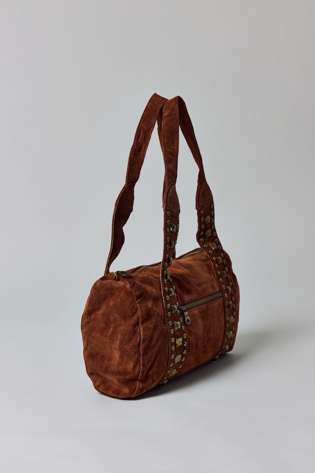 Vintage By Thrift Like A Girl Studded Suede Shoulder Bag #1