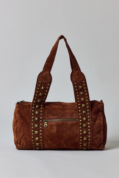 Vintage By Thrift Like A Girl Studded Suede Shoulder Bag