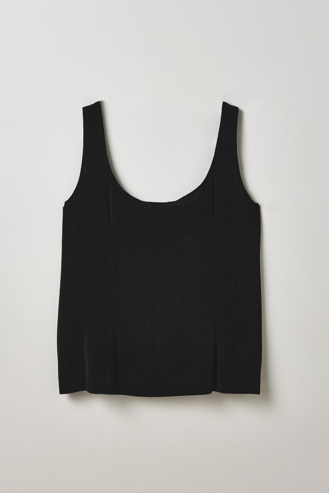 Vintage By Thrift Like A Girl Black Scoop Neck Tank Top #1