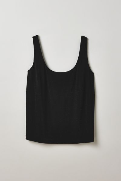 Vintage By Thrift Like A Girl Black Scoop Neck Tank Top
