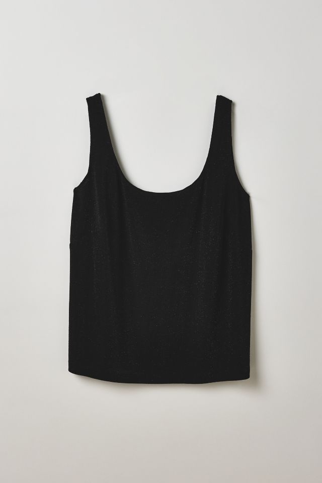 Vintage By Thrift Like A Girl Black Scoop Neck Tank Top