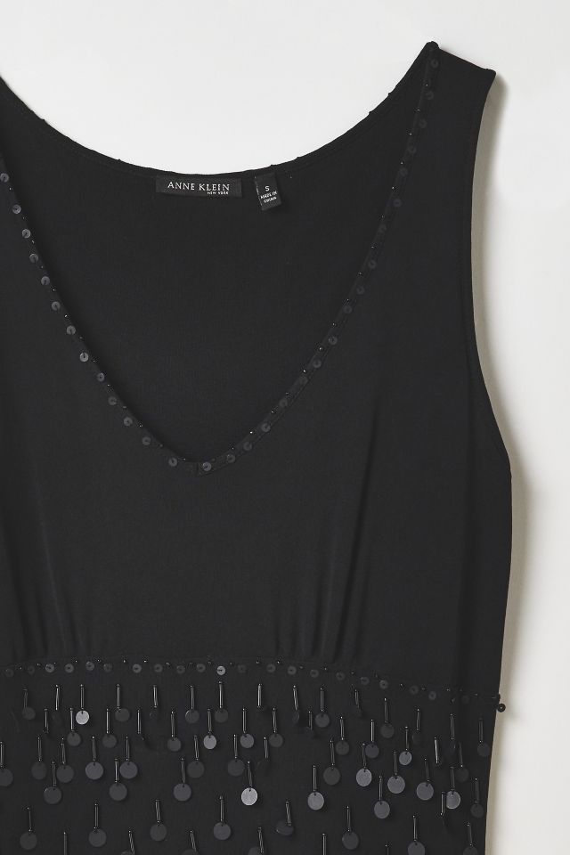 Vintage By Thrift Like A Girl Sequin Beaded Tank Top #1