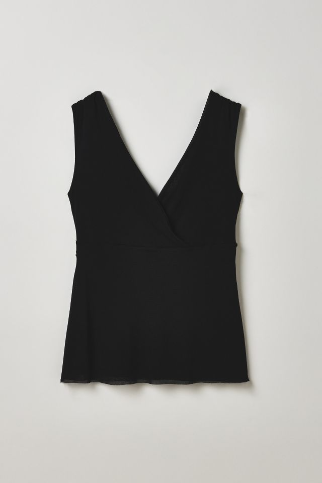 Vintage By Thrift Like A Girl Beaded Embellished Plunging Tank Top #1