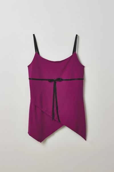 Vintage By Thrift Like A Girl Asymmetric Bow Detail Tank Top