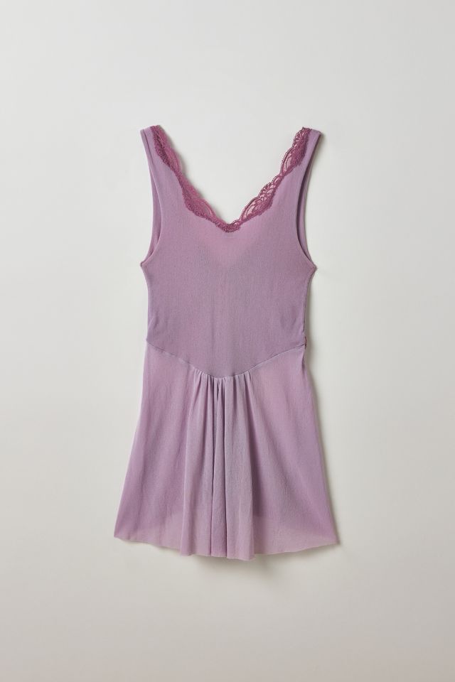 Vintage By Thrift Like A Girl Lace Trim Tunic Tank Top #1