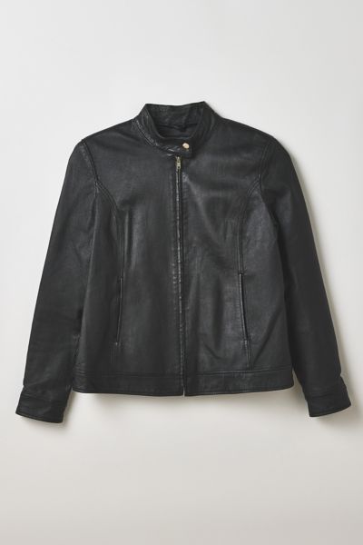 Vintage By Thrift Like A Girl Black Leather Moto Jacket