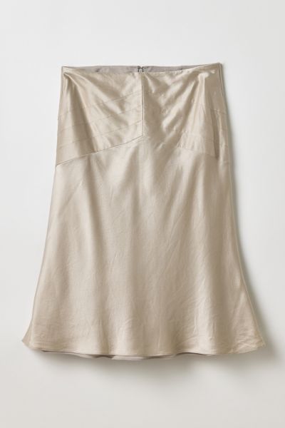 Vintage By Thrift Like A Girl Silk Slip Skirt