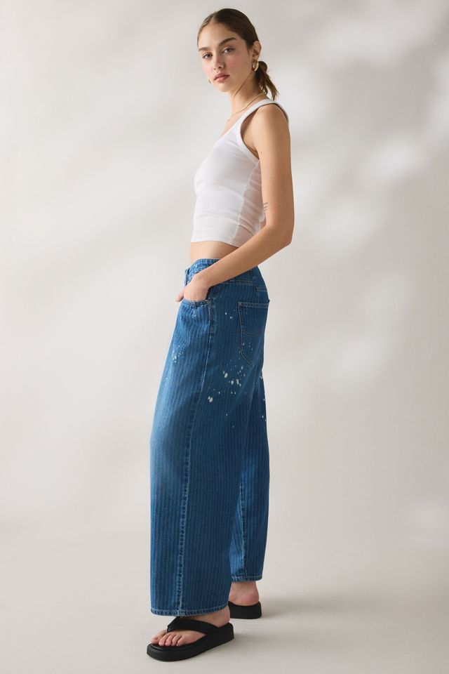 Lee Button-Fly Crop High-Rise Loose Jeans #1
