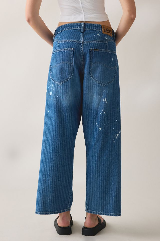Lee Button-Fly Crop High-Rise Loose Jeans #2