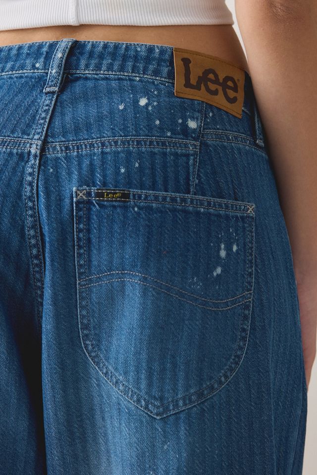 Lee Button-Fly Crop High-Rise Loose Jeans #3