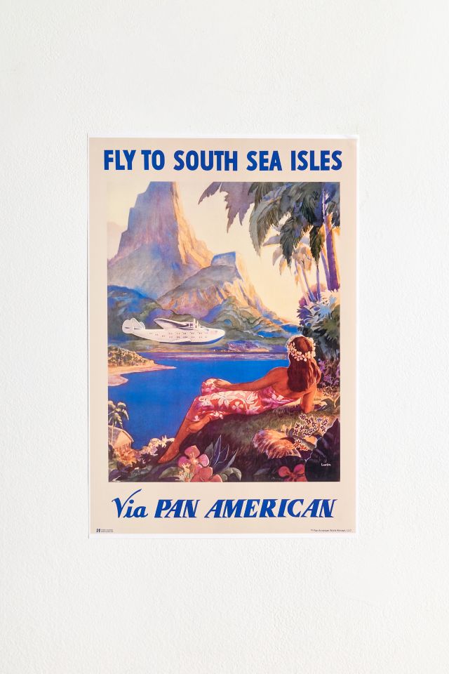 Pan Am Fly To South Sea Isles Frameless Poster #1