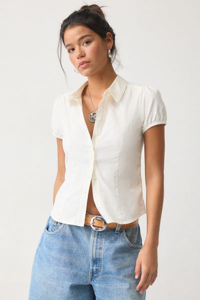 Kimchi Blue Chloe Button-Down Blouse | Urban Outfitters