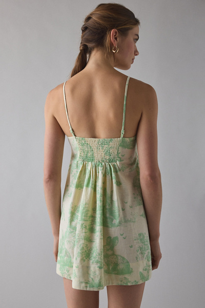 Kimchi Blue Smooth Sailing Pleated Flounce Babydoll Mini Dress