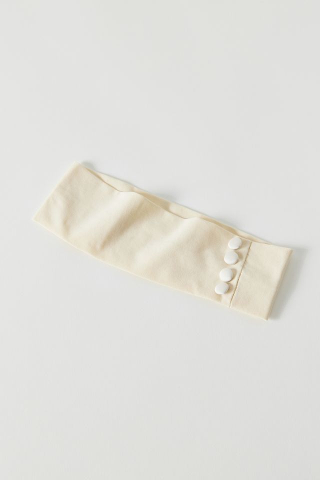 Buttoned Headwrap Soft Headband #1