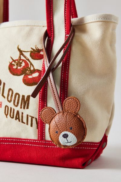 Urban Outfitters Icon Puffy Faux Leather Bag Charm In Brown Bear, Women's At  In Brown