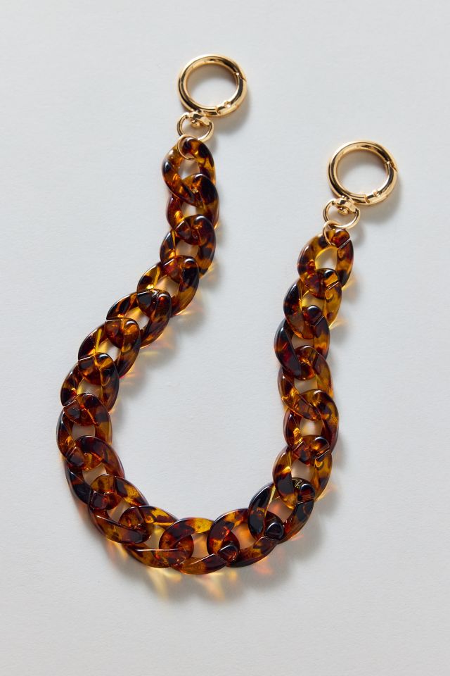 Chunky Tort Acetate Bag Chain #1
