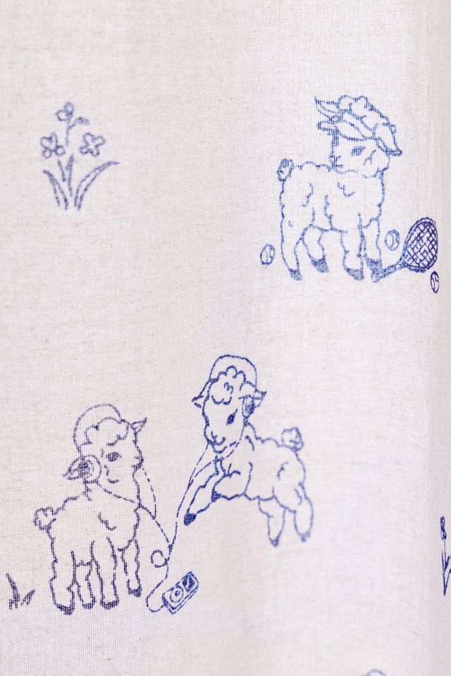 Rideau de douche à motif Petits Agneaux #1