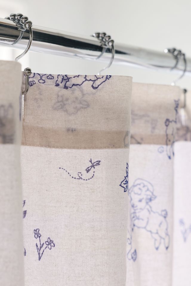 Rideau de douche à motif Petits Agneaux #2