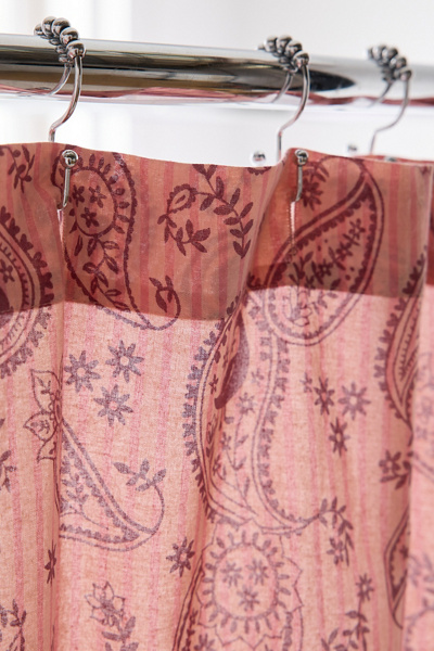 Parker Paisley Striped Patterned Shower Curtain