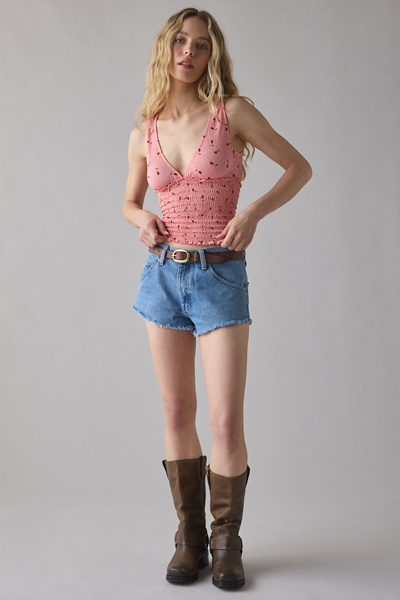 Kimchi Blue Betty Plunging V-Neck Smocked Tank Top