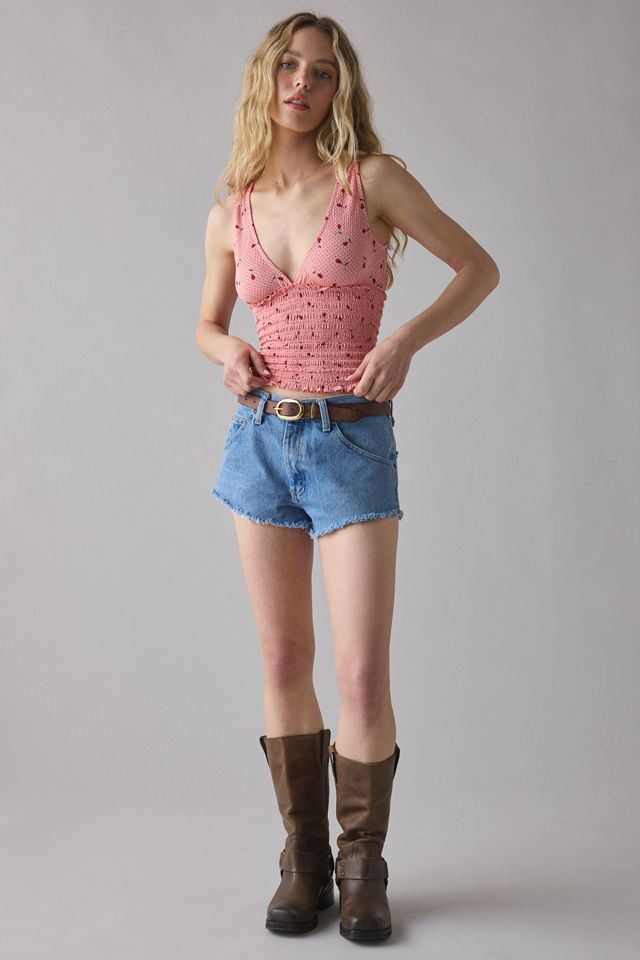 Kimchi Blue Betty Plunging V-Neck Smocked Tank Top #3