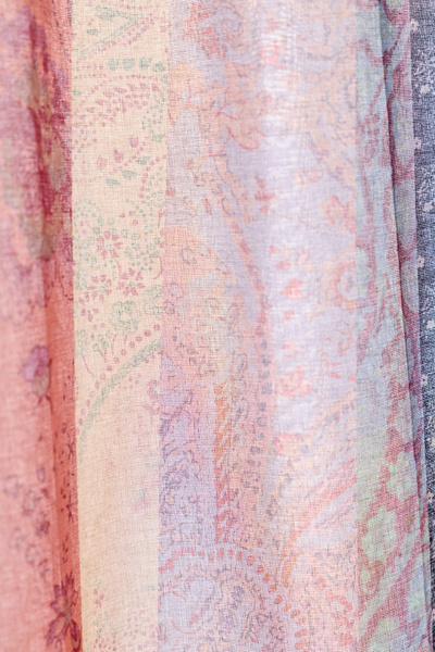 Alexa Spliced Floral Patterned Shower Curtain