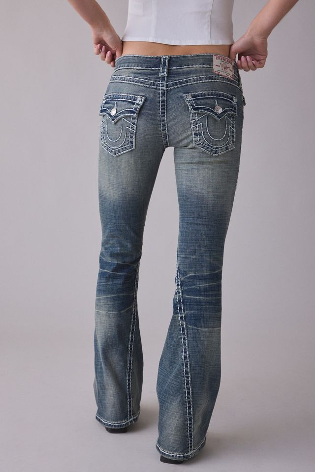 True Religion デニム 31.33 JOEY True Religion Joey Dandelion Fade Super-T Flap Low-Rise Flare