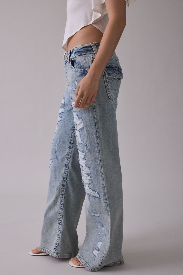 True Religion Bobbi Destroyed Big T Flap Low-Rise Baggy Jean #2
