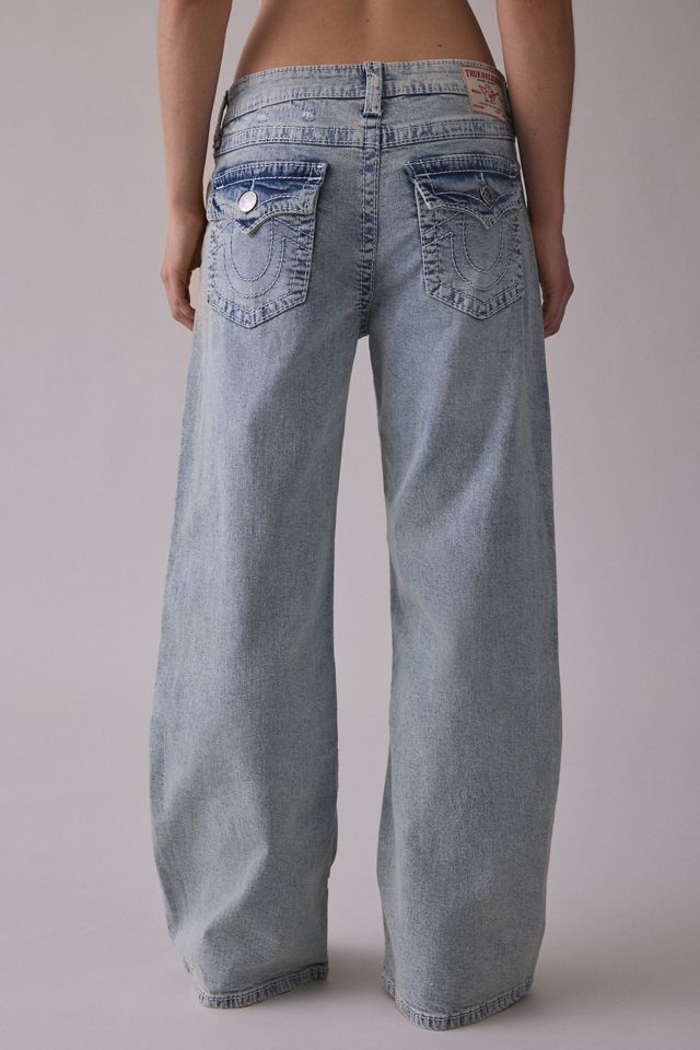 True Religion Bobbi Destroyed Big T Flap Low-Rise Baggy Jean #3