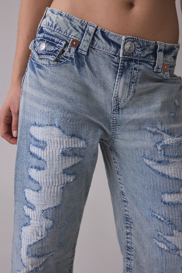 True Religion Bobbi Destroyed Big T Flap Low-Rise Baggy Jean #4