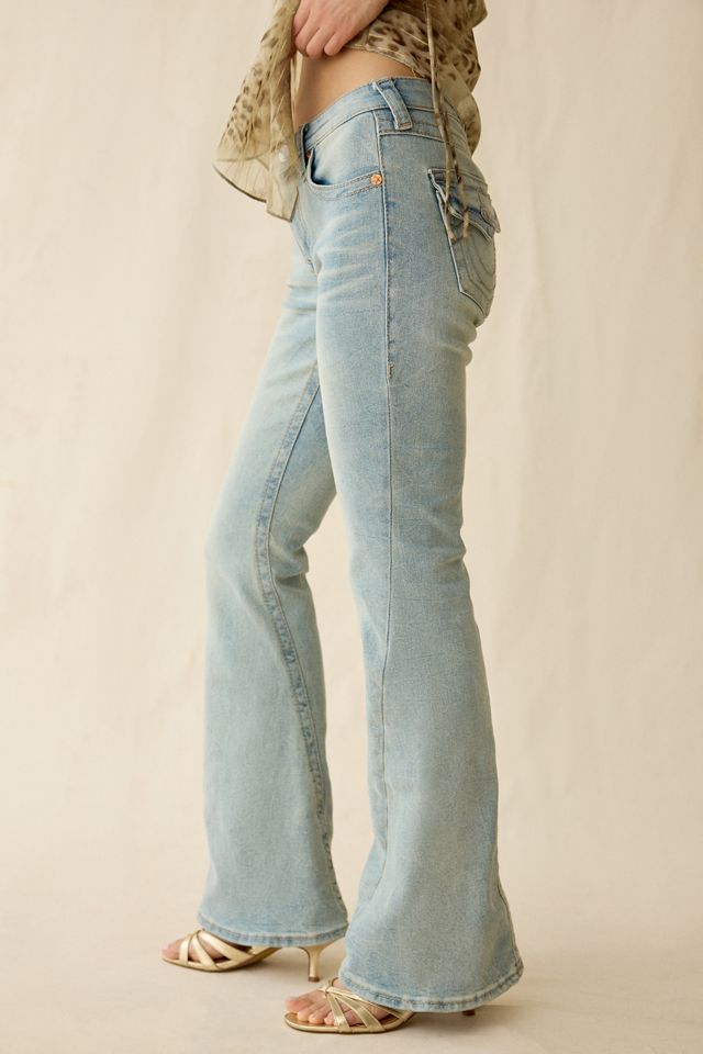 Jeans évasés à taille basse True Religion Joey à couture torsadée Super T avec rabat #4