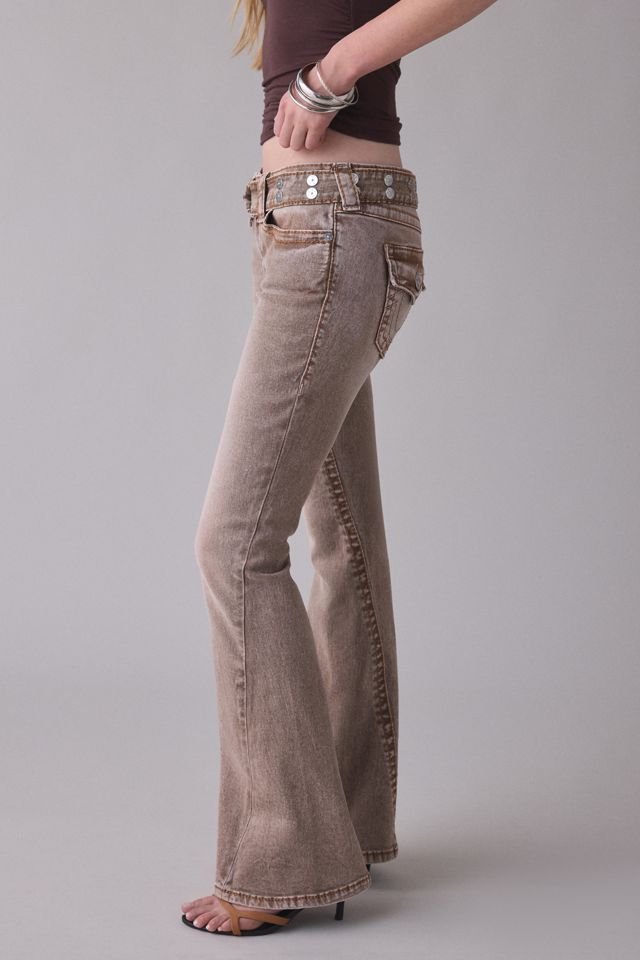 True Religion Joey Belted Big T Low-Rise Flare Jeans | Urban
