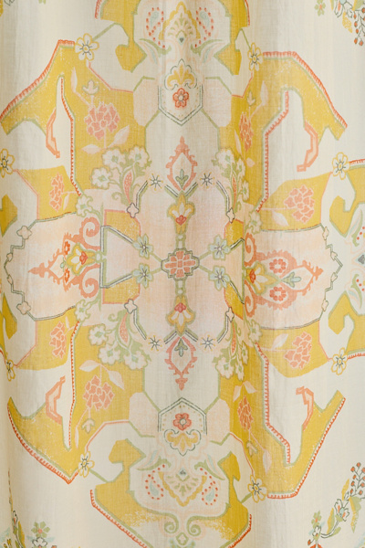 Acacia Floral Medallion Patterned Window Panel