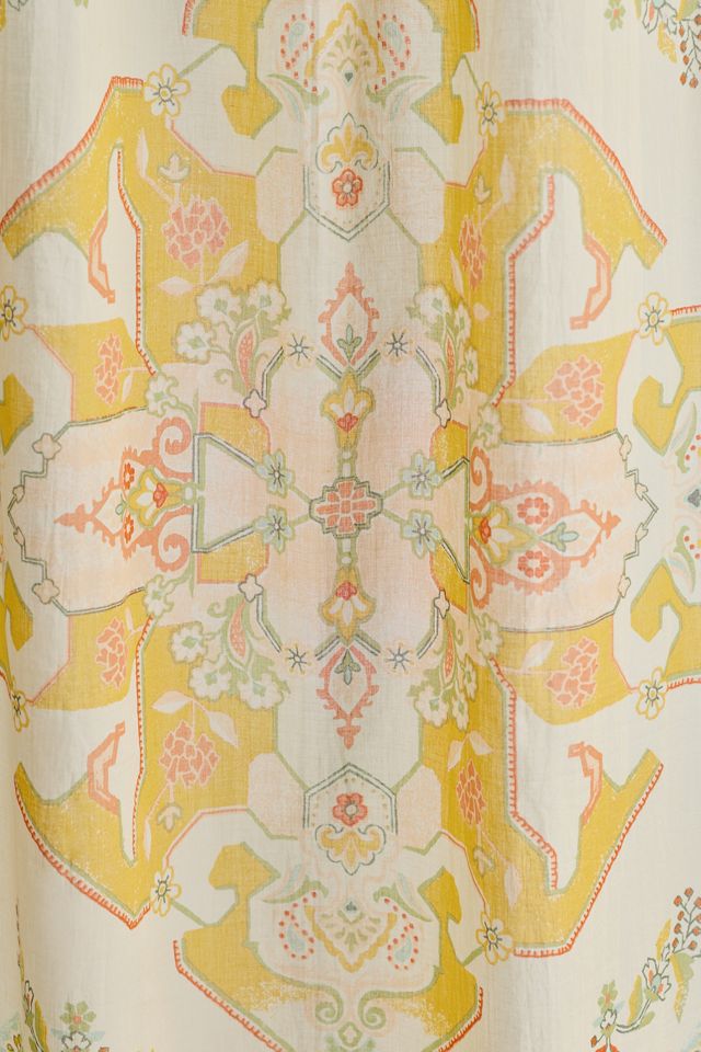 Acacia Floral Medallion Patterned Window Panel #2