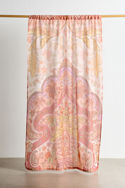 Saffron Floral Patterned Window Panel