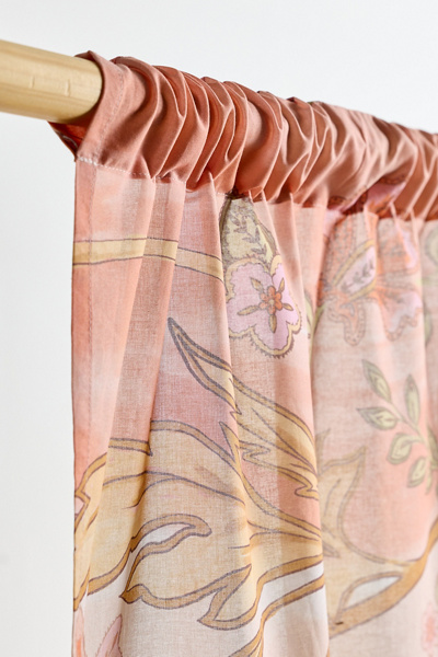 Saffron Floral Patterned Window Panel