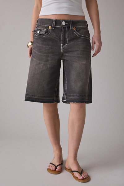 True Religion Big T Flap Baggy Denim Jorts