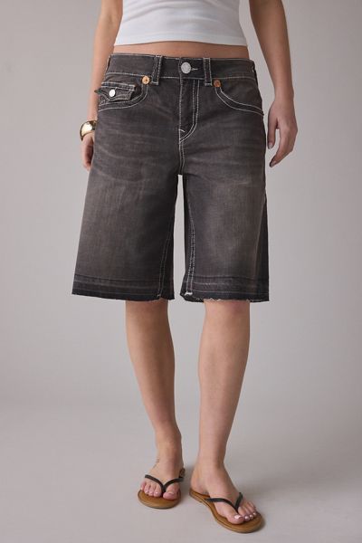 True Religion Big T Flap Baggy Denim Jorts
