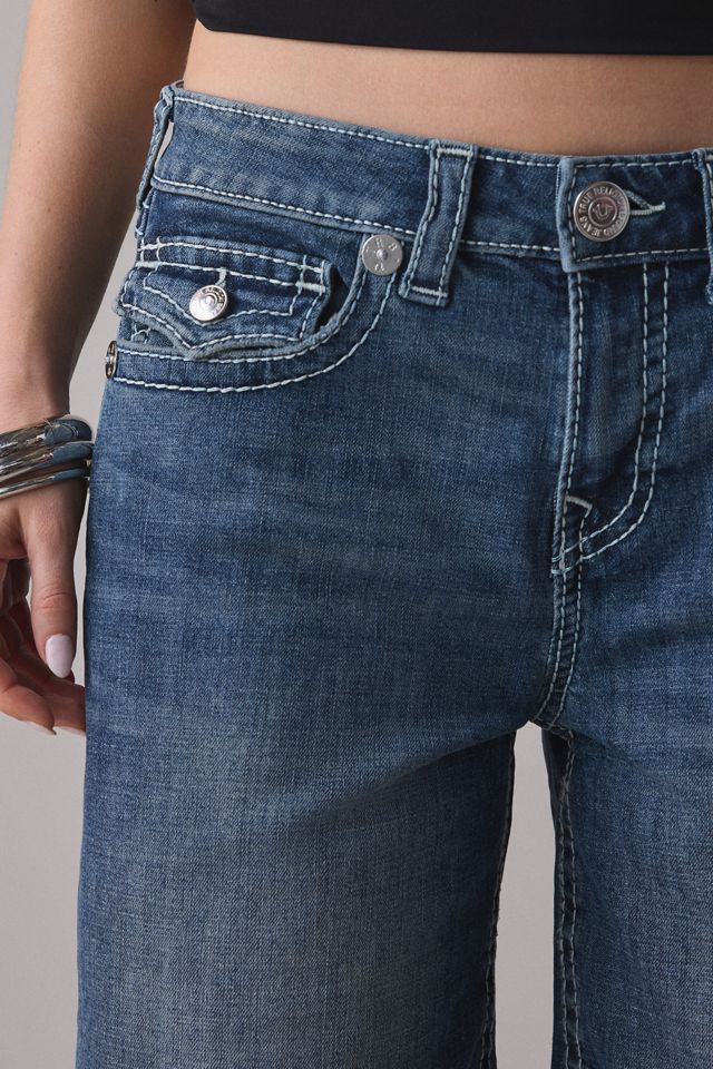 True Religion Big T Flap Baggy Denim Jorts #2