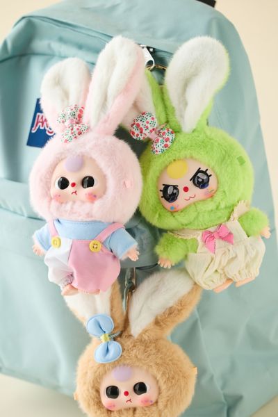 Baby Three Rabbit Macaron Cute Bunny Series Blind Box Plushie Keychain