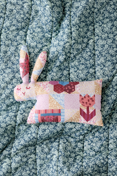 Patchwork Bunny Bolster Pillow