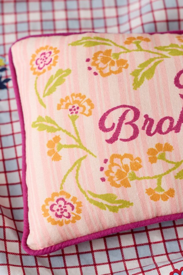 Printed Novelty Text Micro Mini Bolster Pillow #1